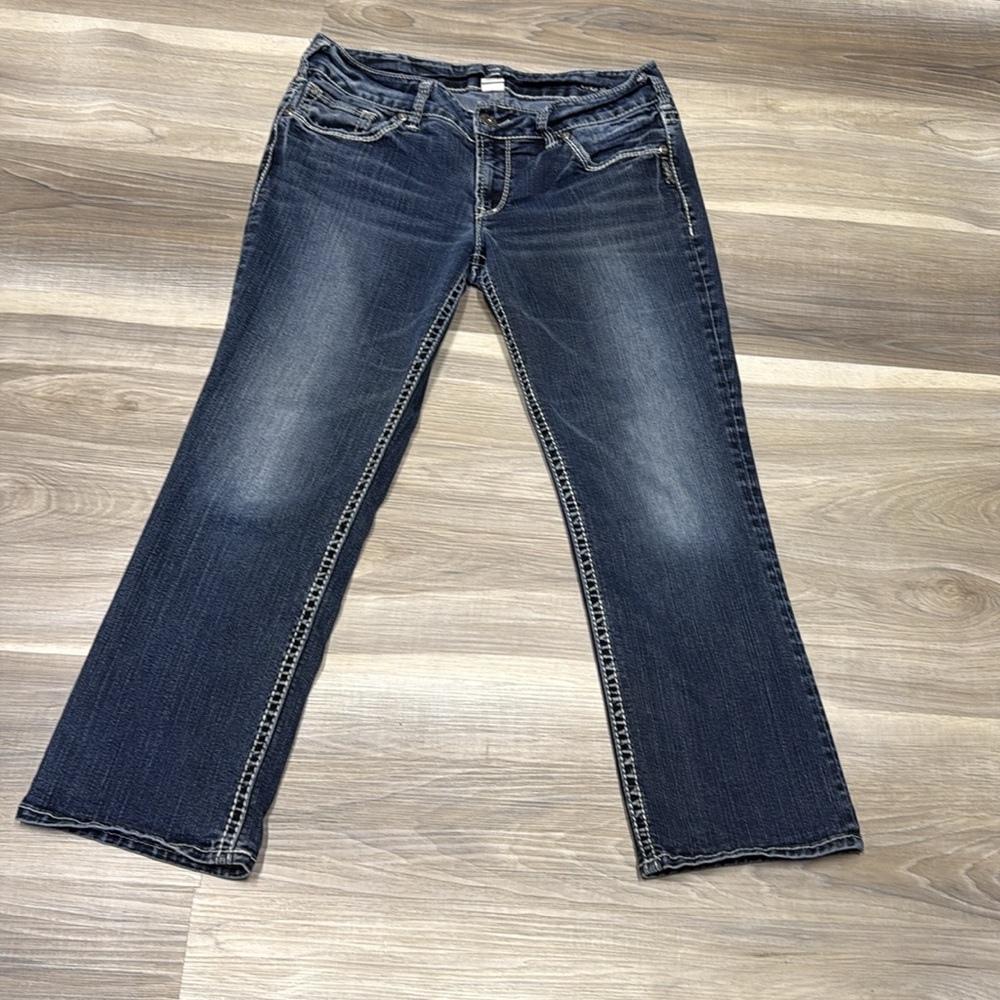 Silver Jeans Dark Wash Cropped Ankle Jeans